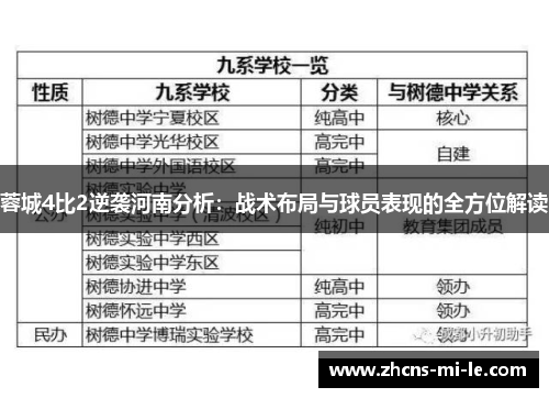 蓉城4比2逆袭河南分析：战术布局与球员表现的全方位解读