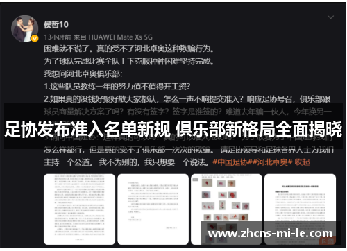 足协发布准入名单新规 俱乐部新格局全面揭晓