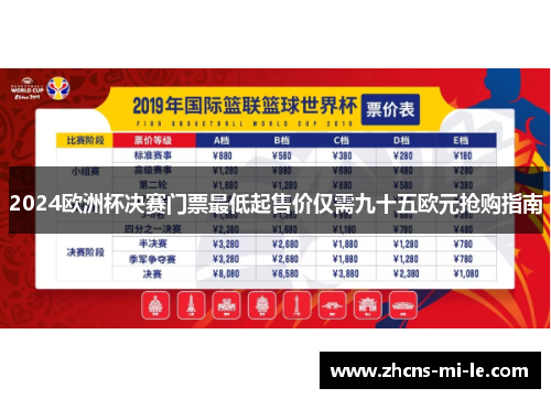 2024欧洲杯决赛门票最低起售价仅需九十五欧元抢购指南